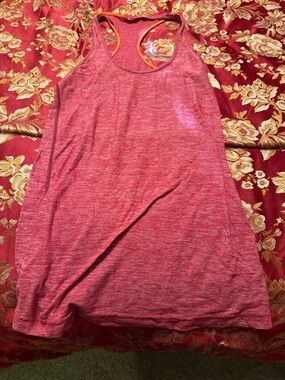 lululemon athletica Heathered Pink Racerback Tank Top